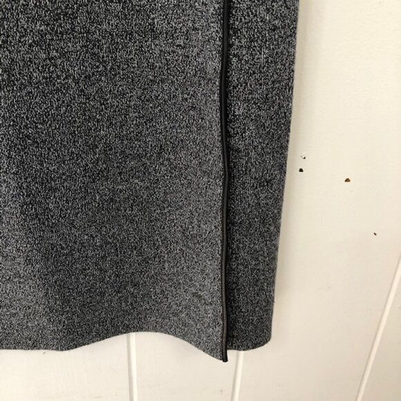 Zara Womens Gray Dress with Faux Leather Piping Detail Small - Picture 8 of 12